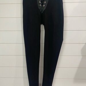 Toxic Vision Black Lace-Up Pants